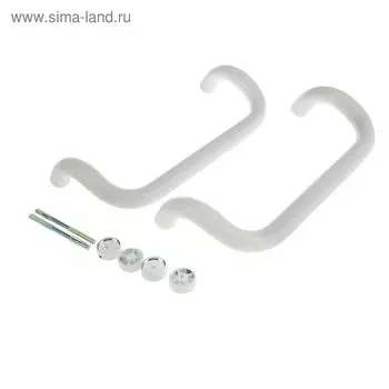 Ручка скоба дверная, L=350 мм, белая