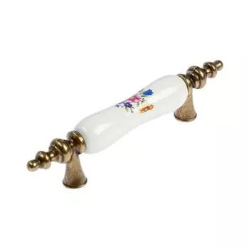 Ручка-скоба CAPPIO FLOWER Ceramics 016, м/о 76 мм, цвет бронза