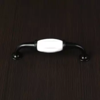 Ручка скоба STYLISH Ceramics 003,керамическая 96 мм, чёрная