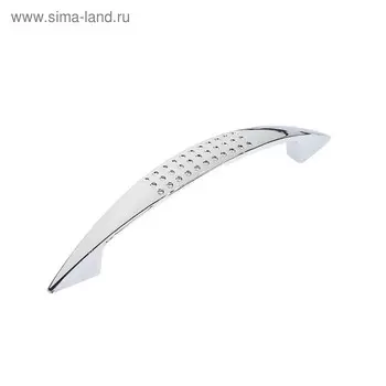 Ручка-скоба мебельная ТУНДРА LIGHT РС003AL, м/о 96 мм, цвет хром