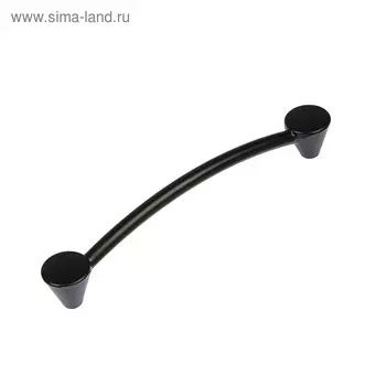 Ручка-скоба мебельная PC174BL, м/о 128 мм, цвет чёрный
