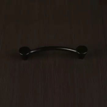 Ручка-скоба мебельная PC174BL, м/о 96 мм, цвет чёрный