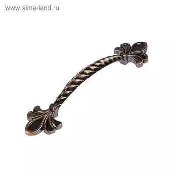 Ручка-скоба мебельная ТУНДРА PC175AC, м/о 96 мм, цвет медь