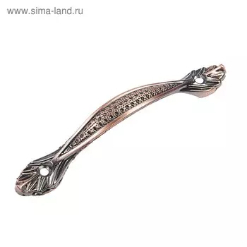 Ручка-скоба мебельная ТУНДРА PC176, м/о 96 мм, цвет медь