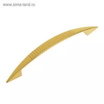 Ручка-скоба мебельная ТУНДРА STANDART, м/о 128 мм, цвет золото
