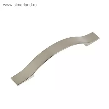Ручка-скоба мебельная ТУНДРА РС134, м/о 96 мм, цвет матовый никель