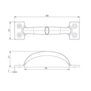 Ручка-скоба РС-120, покрытие цинк