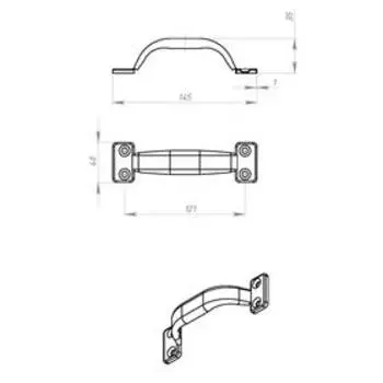 Ручка-скоба РС-90 цельнотянутая, покрытие цинк , 100 шт