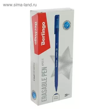 Ручка со стирающими чернилами гелевая Berlingo Apex E, 0.5 мм, трехгранная, чернила синие