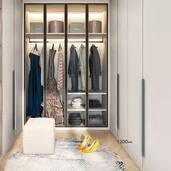 Ручка торцевая CAPPIO RT002CP, L=1200 мм, м/о 960 мм, цвет матовый хром