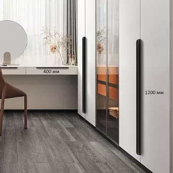 Ручка торцевая CAPPIO RT002BL, L=400 мм, м/о 256 мм, цвет черный