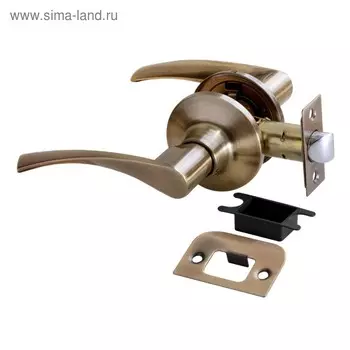 Ручка защелка фалевая RUCETTI HK-02 AB, цвет античная бронза