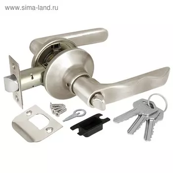 Ручка защелка Punto 6024 SN-E, ключ/фиксатор, цвет матовый никель