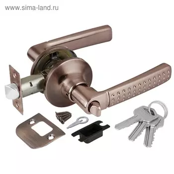 Ручка защелка Punto 6026 AC-E, ключ/фиксатор, цвет медь