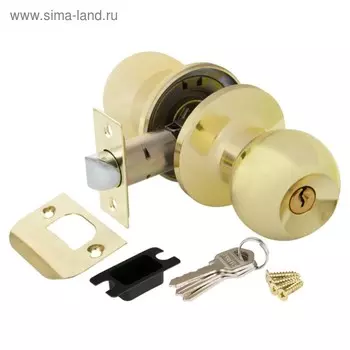 Ручка защелка Punto 6072 PB-E, ключ/фиксатор, цвет золото