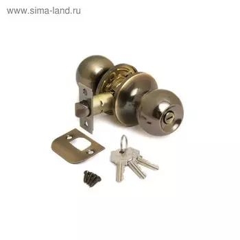 Ручка-защёлка AVERS 6072-01-AВ, с ключом, с фиксатором, цвет бронза