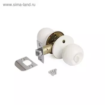 Ручка-защёлка AVERS 6072-03-W, с фиксатором, цвет белый