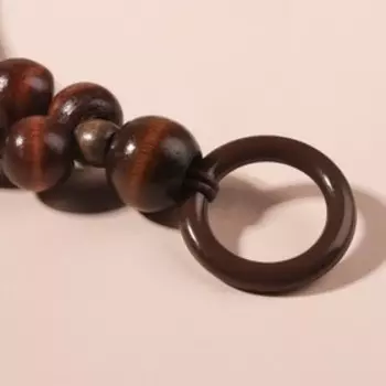 Ручки для сумки, 2 шт, вощёный шнур/дерево, 46,5 4 см, цвет коричневый