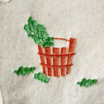 Рукавица для бани "С легким паром" белая