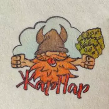 Рукавица для бани с принтом, белая