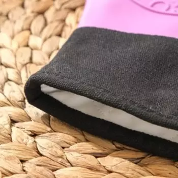 Рукавица для горячего с манжетой Доляна «Профи», силикон 29.5181.5 см, розовая