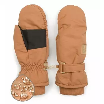 Рукавицы детские, размер 15-16, цвет охра