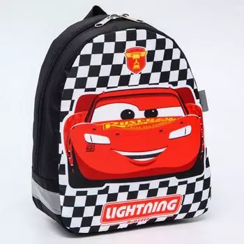Рюкзачок детский Тачки, 19*9*23, отд на молнии, черный