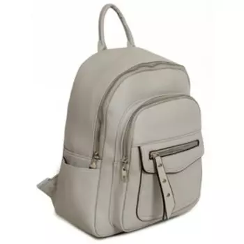 Рюкзак, 2 отдела на молнии, цвет серый 26х34х12см