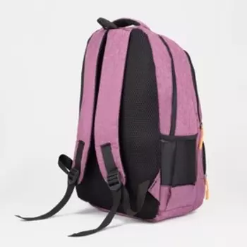 Рюкзак, 2 отдела на молниях, 2 наружных кармана, 2 боковых кармана, цвет розовый