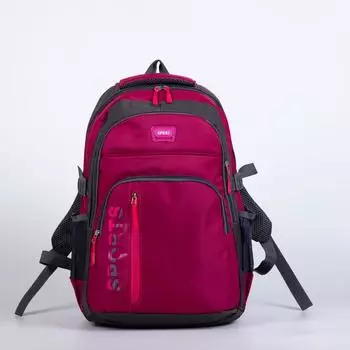 Рюкзак, 2 отдела на молниях, наружный карман, 2 боковых кармана, цвет розовый