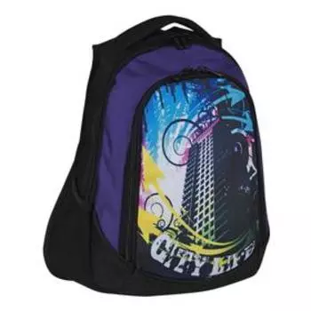 Рюкзак, черно-фиолетовый, 360x430x140