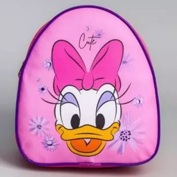 Рюкзак детский для девочки на молнии, розовый, 23х21х10 см, Минни Маус