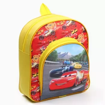 Рюкзак детский для девочки с карманом, 25249 см, Тачки