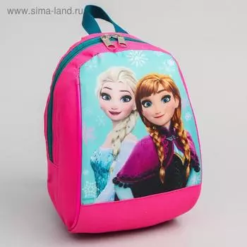Рюкзак детский для девочки, отдел на молнии, 201326 см «Анна и Эльза», Холодное сердце, МИКС
