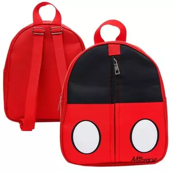 Рюкзак детский на молнии с карманом, 23 см 10 см 27 см, Микки Маус