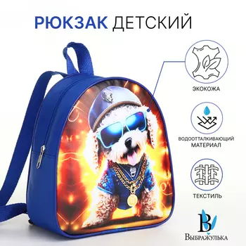Рюкзак детский для мальчика на молнии «Выбражулька», синий