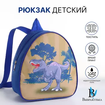 Рюкзак детский «Выбражулька» на молнии, размер 20.5923 см, синий/бежевый
