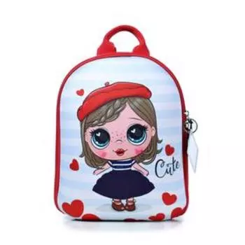 Рюкзак детский, отдел на молнии, цвет голубой/красный