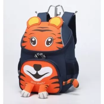 Рюкзак детский, отдел на молнии, цвет синий/оранжевый 23,5х11,5х31см