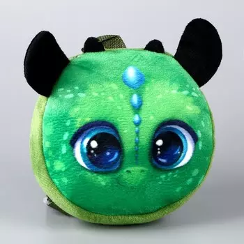 Рюкзак детский плюшевый, круглый «Дракончик», р. 18 18 см