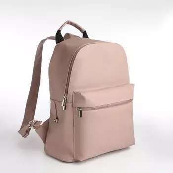 Рюкзак городской TEXTURA на молнии, с карманом, размер 301742 см, бежевый