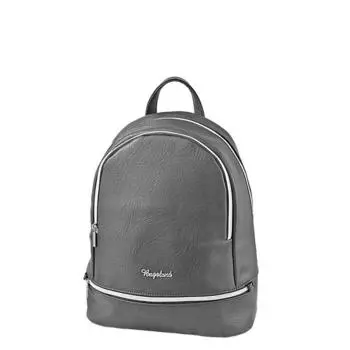Рюкзак иск.кожа, 2 отдела на молнии, цвет серый 28х13х33см