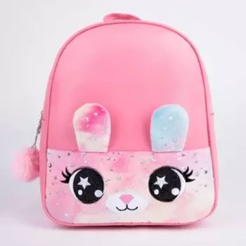 Рюкзак детский для девочки из искусственной кожи «Зайка», с карманом из плюша, 272310 см