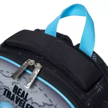 Рюкзак каркасный 35 х 27 х 13 см, EVA-материал, с термосумкой, Hatber Ergonomic Mini, Bear travel, чёрный/серый/белый