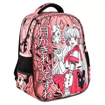 Рюкзак каркасный Феникс 37.5*27.5*14.5 "Розовая девушка" дев роз 65739