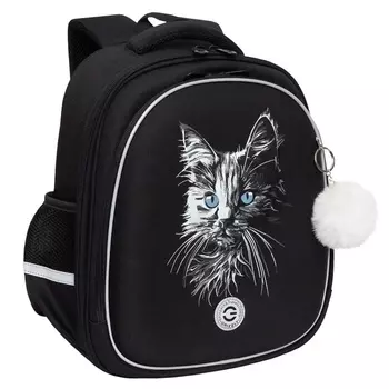 Рюкзак школьный Grizzly, 362820, каркасный, чёрный, RAz-586-15_1