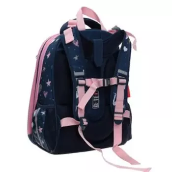 Рюкзак каркасный 37 х 29 х 17 см, Hatber Ergonomic Classic, Dreamer, синий/розовый NRk_71057