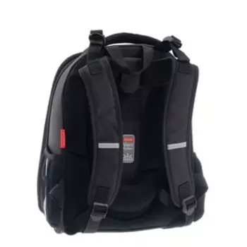 Рюкзак каркасный 37 х 29 х 17 см, с расширением, Hatber Ergonomic Classic, Space Trek, чёрный/белый