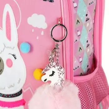 Рюкзак каркасный 38 х 29 х 16 см, Hatber Ergonomic Plus "Альпака", розовый NRk_45017