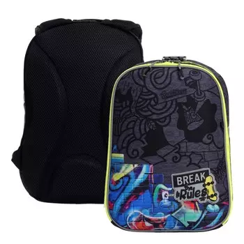 Рюкзак каркасный Seventeen, 39 х 28 х 15 мм, "Графити", кодовый замок